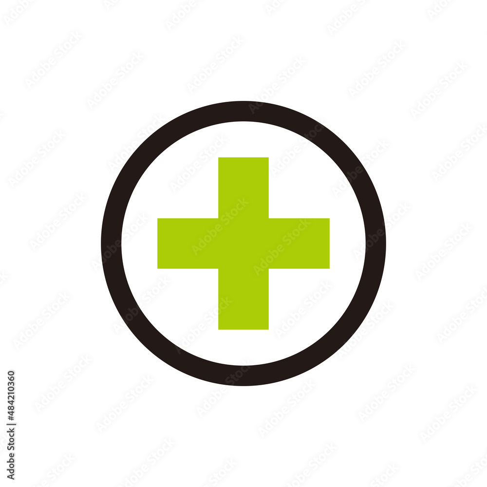 Obraz premium Medical sign. Plus icon vector symbol