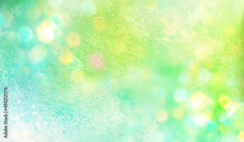クリームソーダの泡　新緑から緑のグラデーション　玉ボケ　pale green　sky blue　gradation