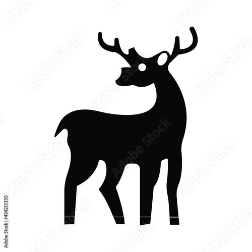 deer animal Vector icon which is suitable for commercial work and easily modify or edit it  