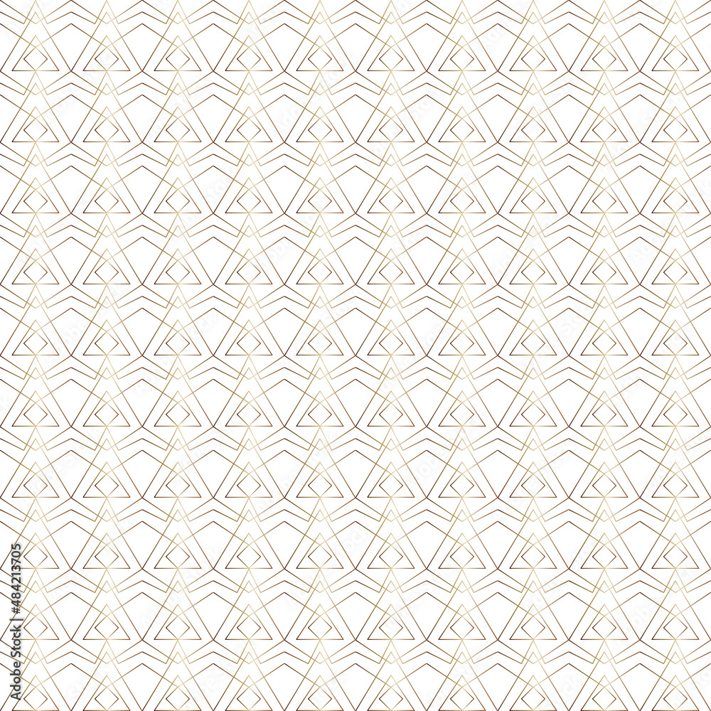 Seamless geometric pattern, art deco style. Gradient, gold, white background, vector Seamless geometric pattern, art deco style. Gradient, gold, white background, vector