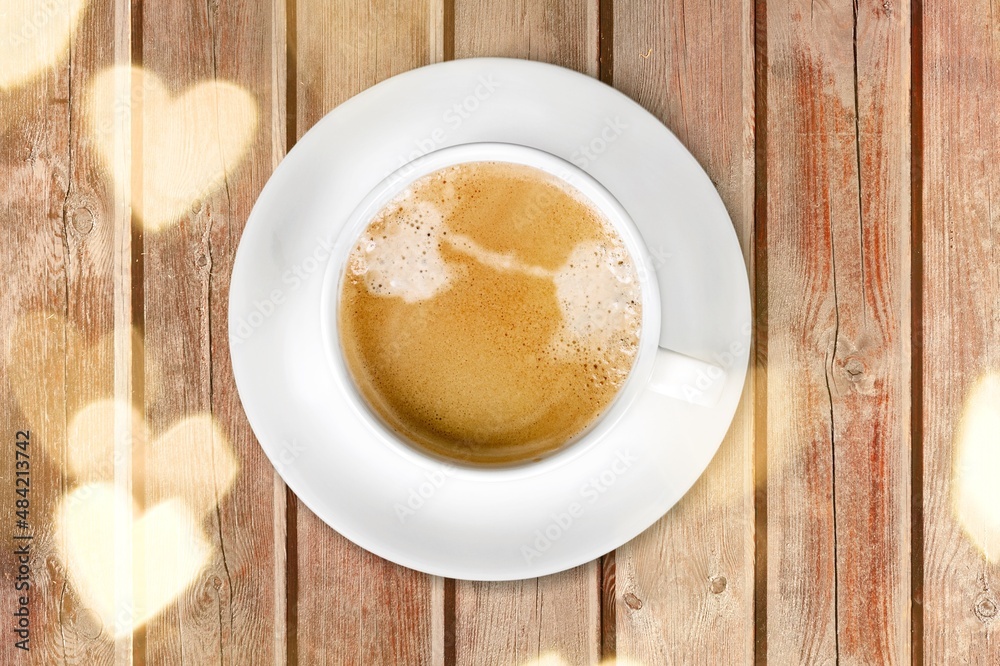 Tasty aroma coffee on wooden desk Tasty aroma coffee on wooden desk