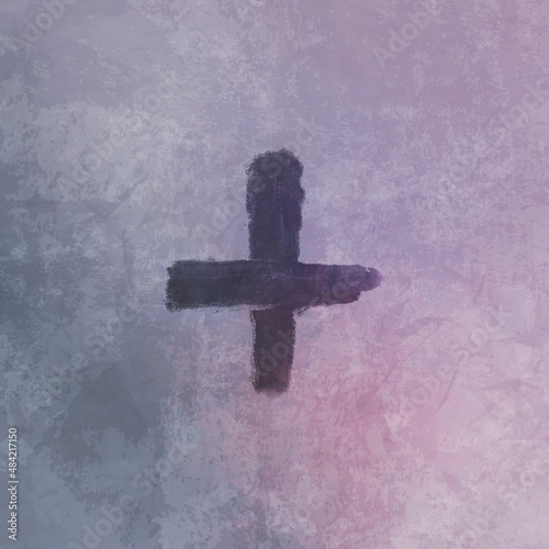 Konstfotografi Cross made from ashes