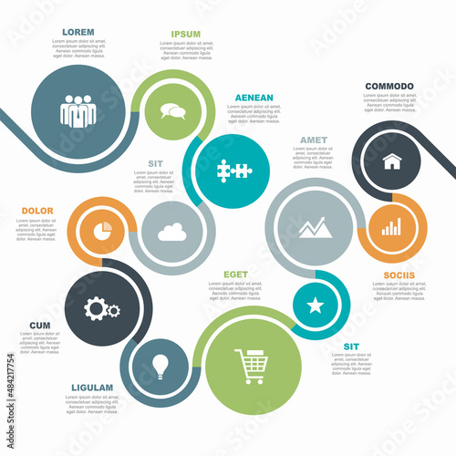 Infographic design template with place for your data. Vector illustration.