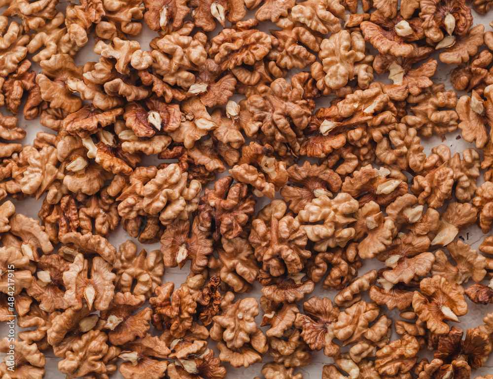 Walnut kernels. Food background. Walnut kernels. Food background.