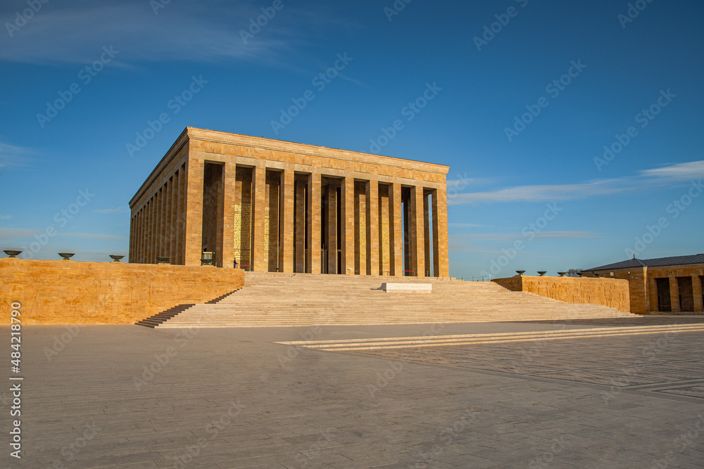 Obraz premium Anitkabir - Mausoleum of Mustafa Kemal Ataturk, Ankara Turkey: Anitkabir is the mausoleum of the founder of Turkish Republic.