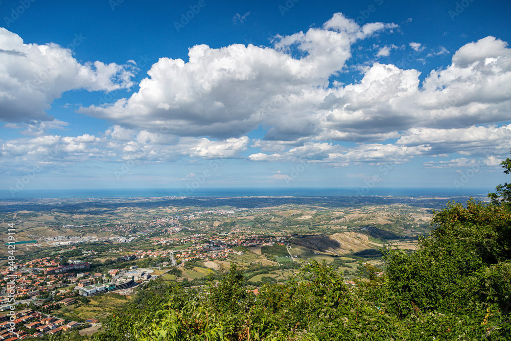 San Marino summer panoramic view.