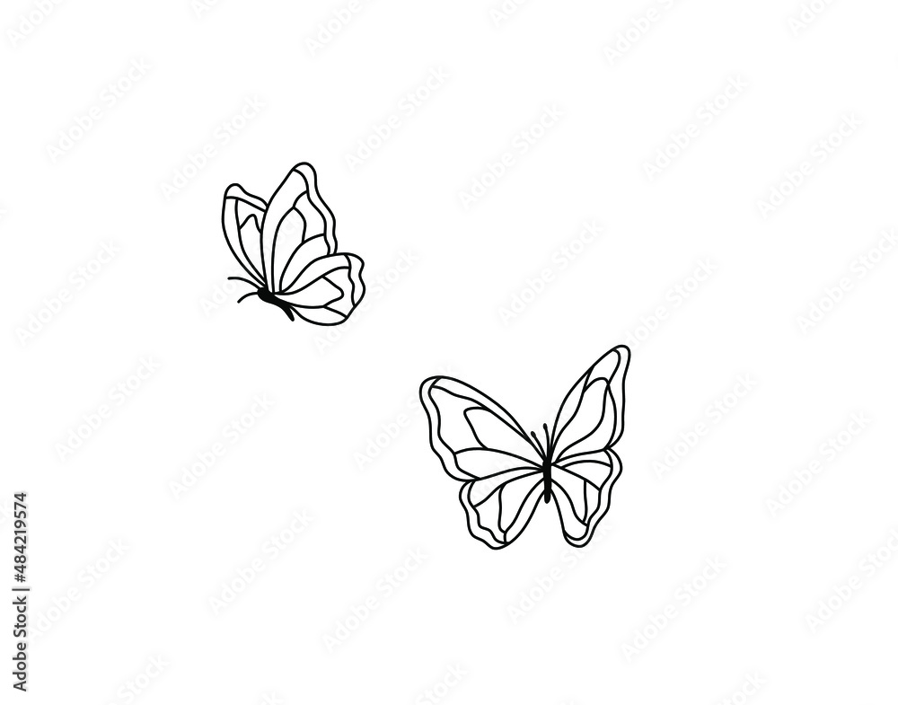 How To Draw A Butterfly Flying Step By Step
