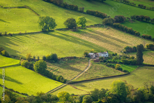 Isolated farmhouse in the Brecon Beacons National Park, Powys, Wales photo
