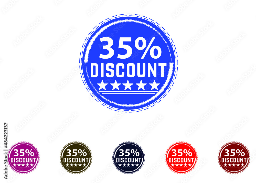 35 percent discount new offer logo and icon design
