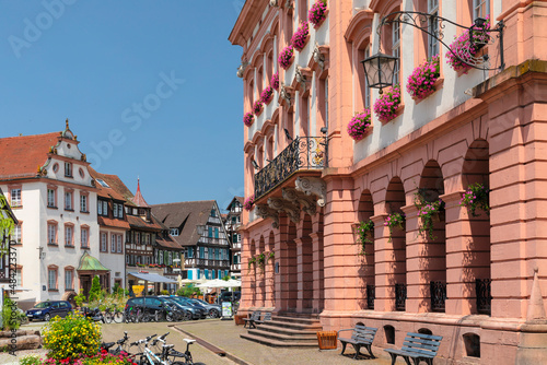 Town Hall on Market Place, Gengenbach, Kinzigtal Valley, Black Forest, Baden-Wurttemberg, Germany photo