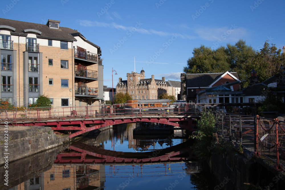 Obraz premium Views along the shore at Leith, Edinburgh, Scotland in the UK