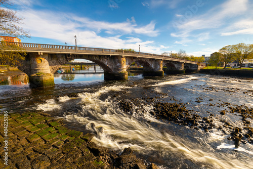 Dumbarton Bridge, River Leven, Dumbarton, West Dunbartonshire, Scotland photo
