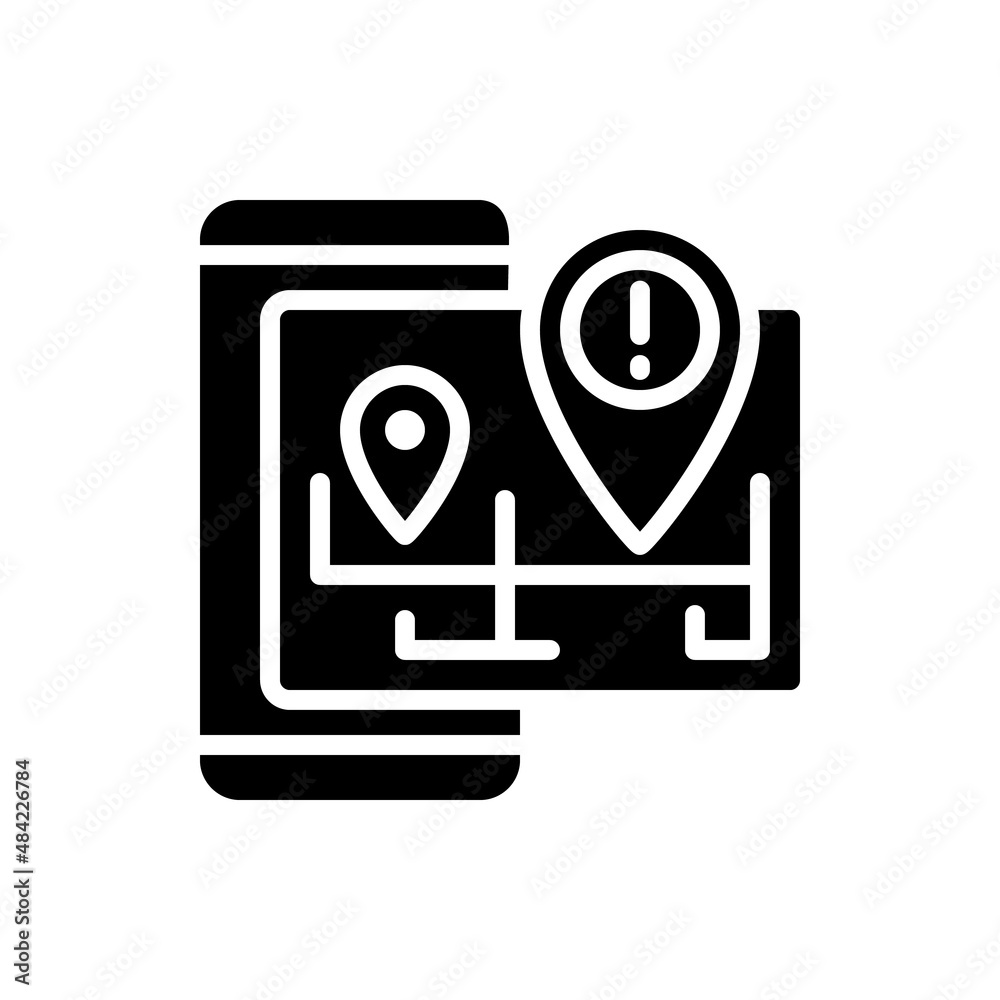 Traffic regulation black glyph icon. Navigation information on mobile app. Internet of Things. Smart appliance tech. Silhouette symbol on white space. Solid pictogram. Vector isolated illustration Traffic regulation black glyph icon. Navigation information on mobile app. Internet of Things. Smart appliance tech. Silhouette symbol on white space. Solid pictogram. Vector isolated illustration