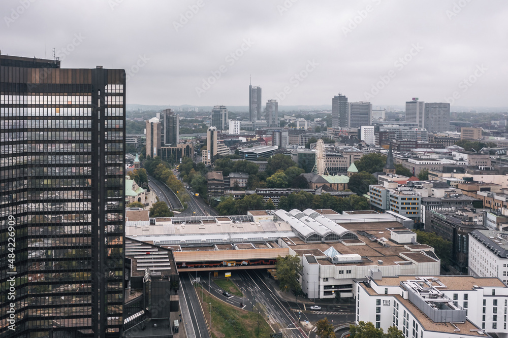 Autumn cityscape of Essen, Germany