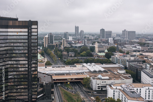 Obraz na płótnie Autumn cityscape of Essen, Germany w salonie