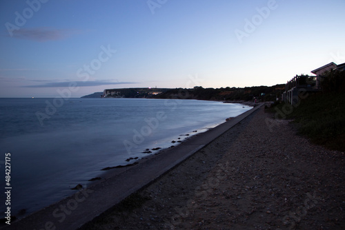 Seascapes with bright summer colours, sea, sky and clouds