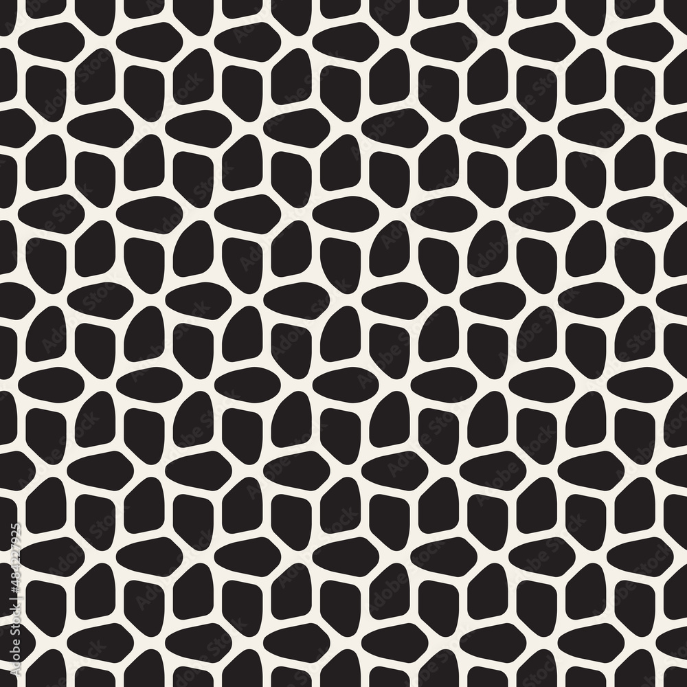 Vector seamless pattern. Repeating geometric elements. Stylish abstract monochrome background design. Vector seamless pattern. Repeating geometric elements. Stylish abstract monochrome background design.
