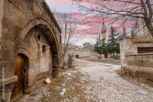 Guzelyurt Town old houses view in Aksaray Province