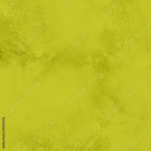 Olive green watercolor background. Abstract clouds pattern. 