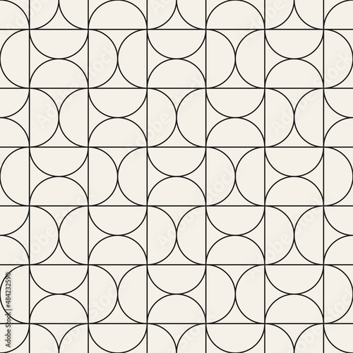 Vector seamless pattern. Repeating geometric elements. Stylish background design.