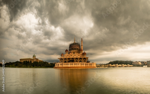 Putrajaya, Malaysia- The Putra Mosque, the principal mosque of Putrajaya and famous landmark photo