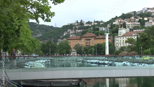 Rijeka, Croatia. View of the city and Trsat Castle.