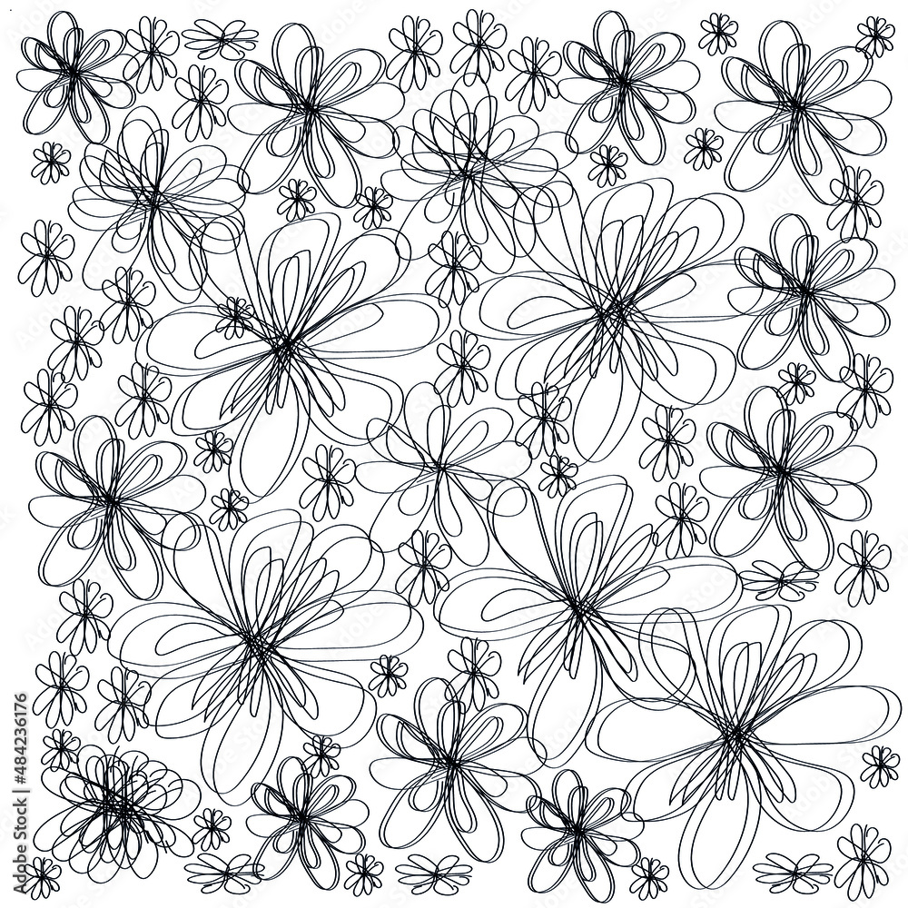 Graphic representation of flowers on a transparent background.