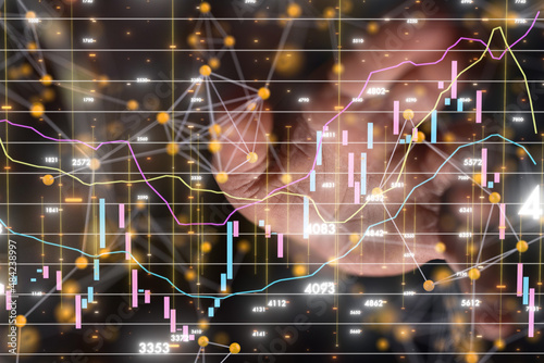 stock market graph business digital