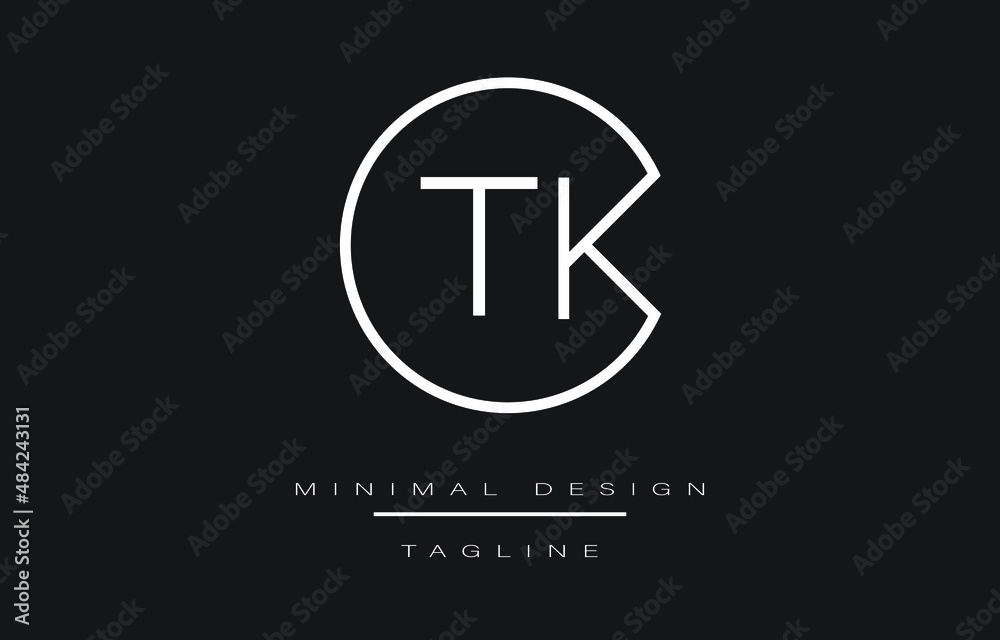 TK or KT Minimalist Logo Vector Art Illustration TK or KT Minimalist Logo Vector Art Illustration