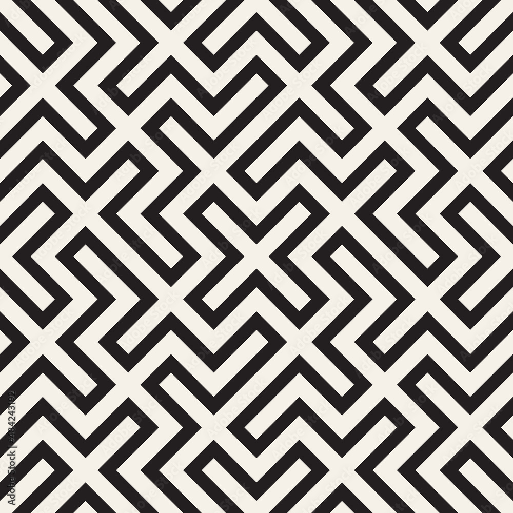 Vector seamless pattern. Repeating geometric elements. Stylish background design.