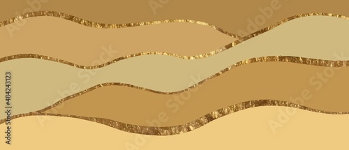 Beige, brown background with golden foil