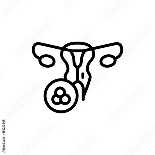 Candida fungi albicans line icon. Isolated vector element.