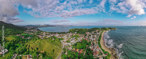 Vista aérea panoramica da Praia Grande em Penha em Santa Catarina photo