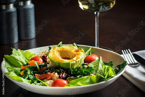 salad with avocado and quinoa