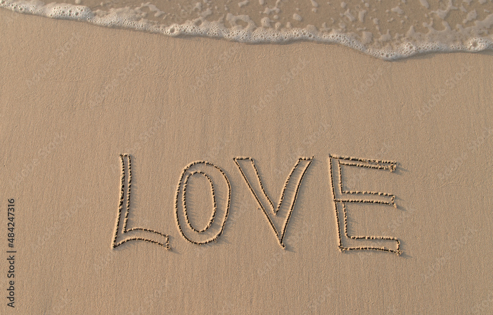 Fototapeta premium inscription on the sand