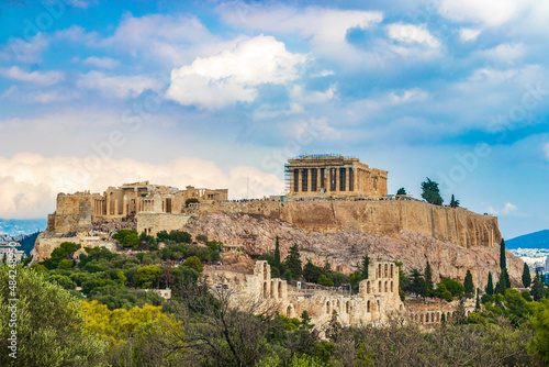 Acropolis of Athens ruins Parthenon Greeces capital Athens in Greece.