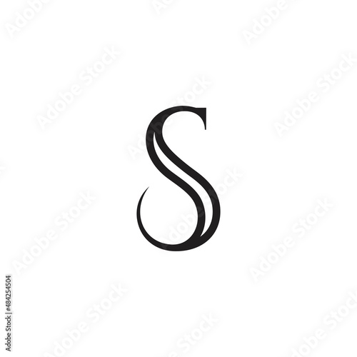 S or SS initial letter logo design vector.