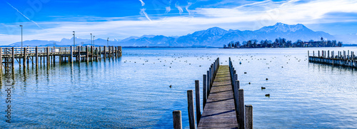 lake chiemsee in bavaria at Gstadt photo