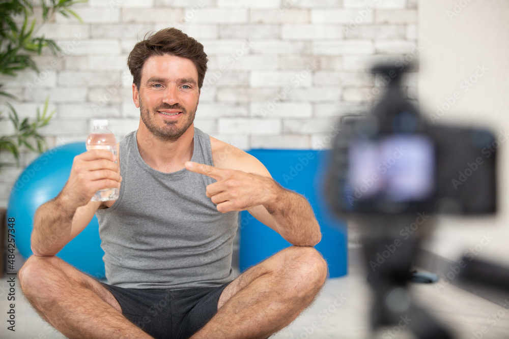 sports and health blogger recording video sports and health blogger recording video