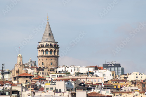 View over golden horn to Galata Tower