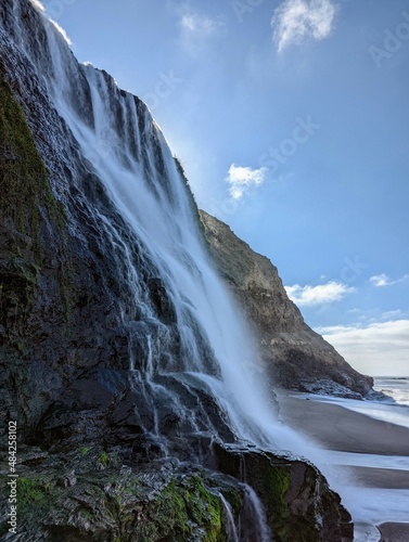 waterfall in the mountains