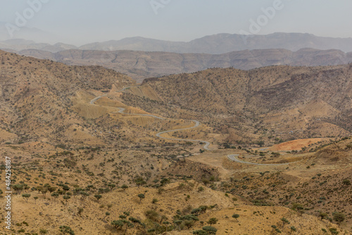 Hilly landscpae of Afar region, Ethiopia.