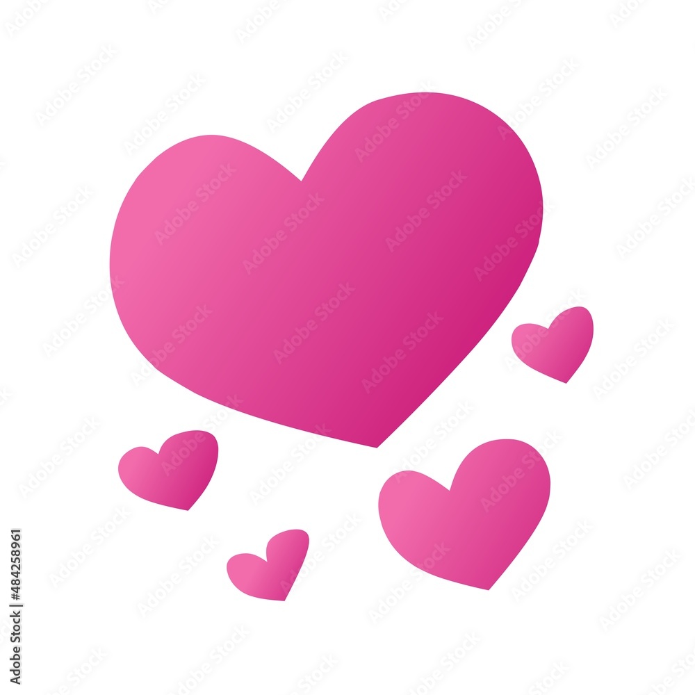 love icon vector. hearts illustration sign. valentine symbol. romantic logo