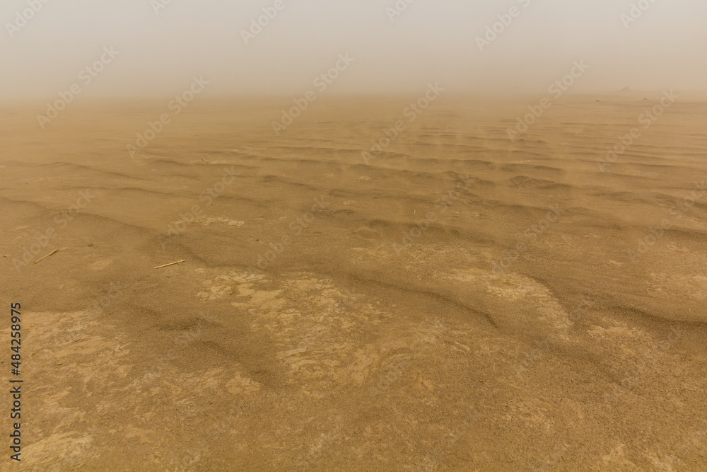 Sand storm in Danakil depression, Ethiopia. Sand storm in Danakil depression, Ethiopia.