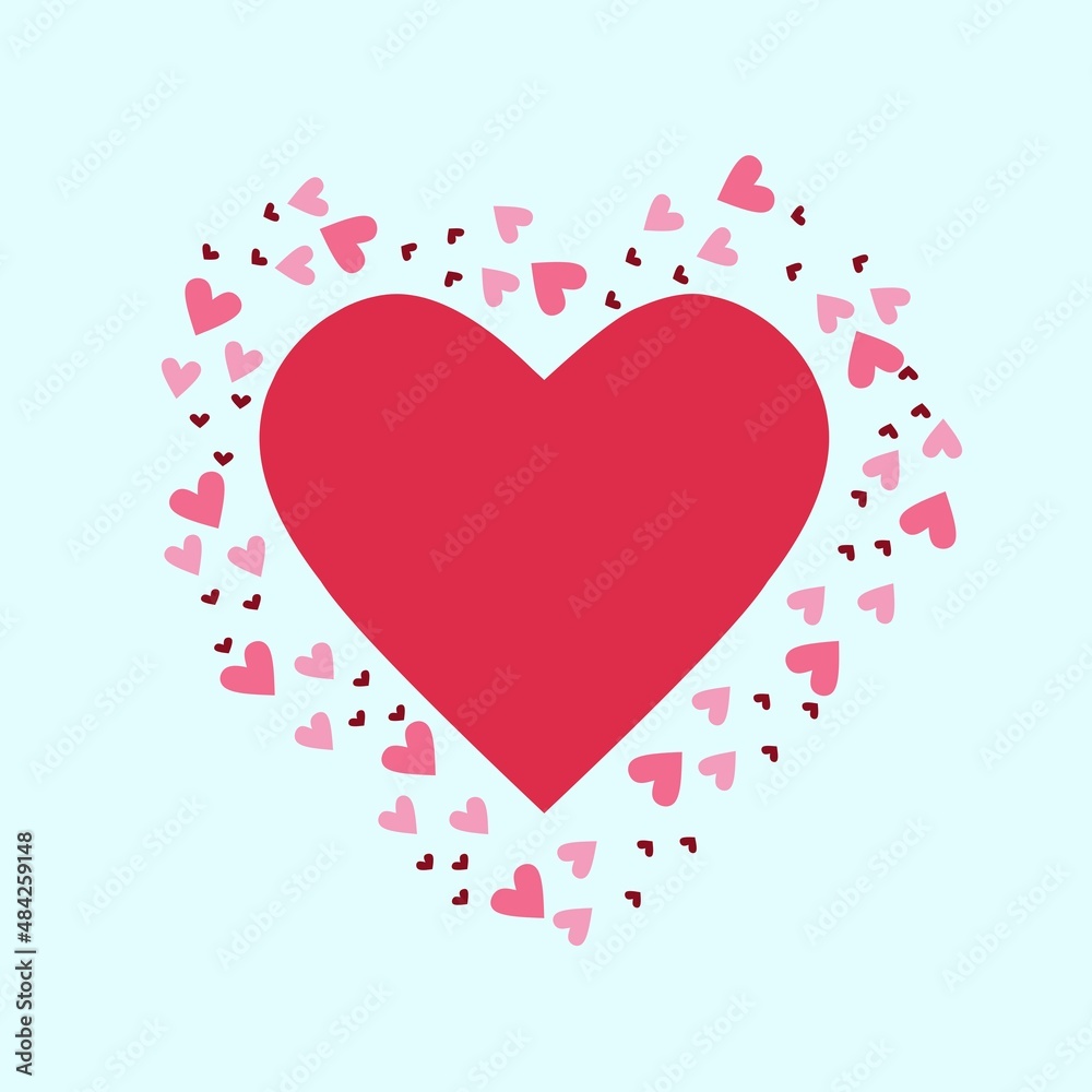 love icon. hearts illustration sign. valentine symbol. romantic logo