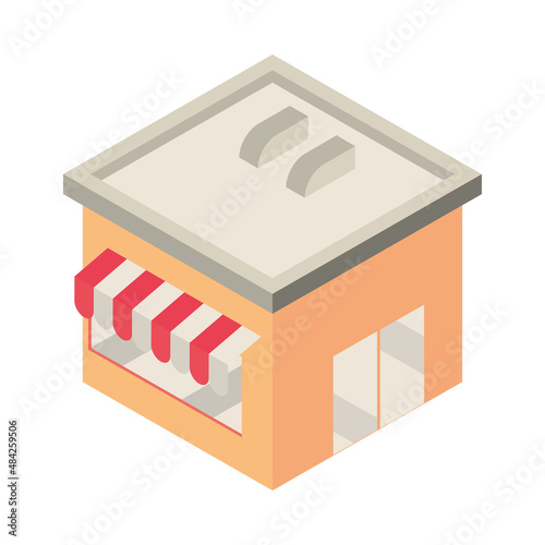 store building isometric