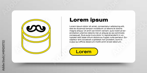 Line Gel or wax for hair styling icon isolated on white background. Hair cosmetic. Jar with product for styling hair and mustache. Colorful outline concept. Vector