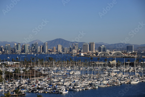 Downtown San Diego and Yacht Harbor