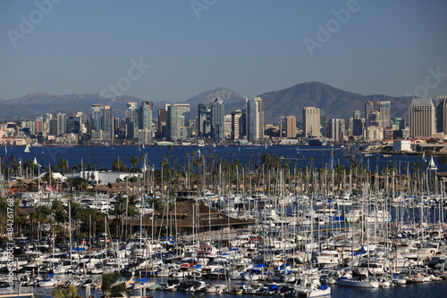 Downtown San Diego and Yacht Harbor