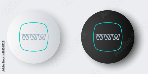 Line Website template icon isolated on grey background. Internet communication protocol. Colorful outline concept. Vector